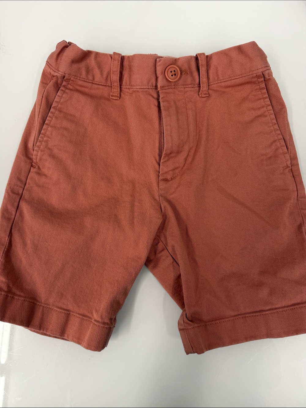 Crewcuts Boys' Flat Front Chino Shorts - Rusty Terracotta 6
